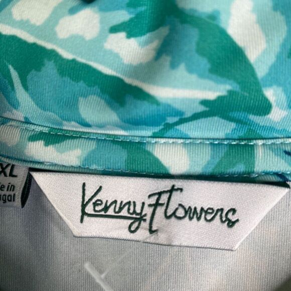 Kenny Flowers Tropical Floral Polo Short Sleeve Active Shirt Men’s Size XXL 2XL - Picture 5 of 11